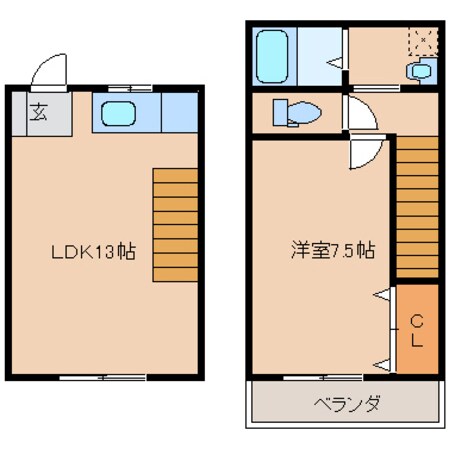 クレスト新浜の物件間取画像